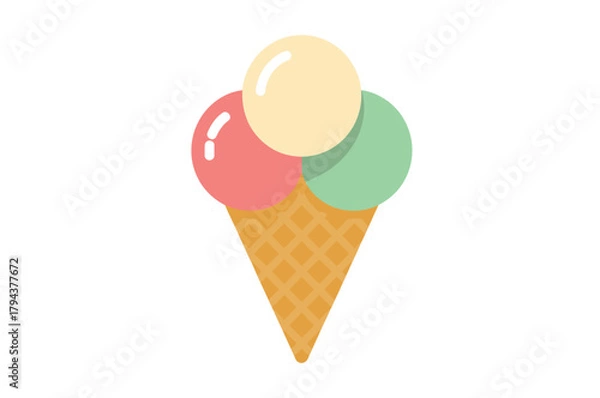 Obraz Frozen Dessert Cone Icon