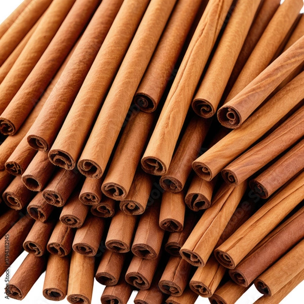 Obraz Spiced delight Bundled cinnamon sticks, aromatic, brown and rolled