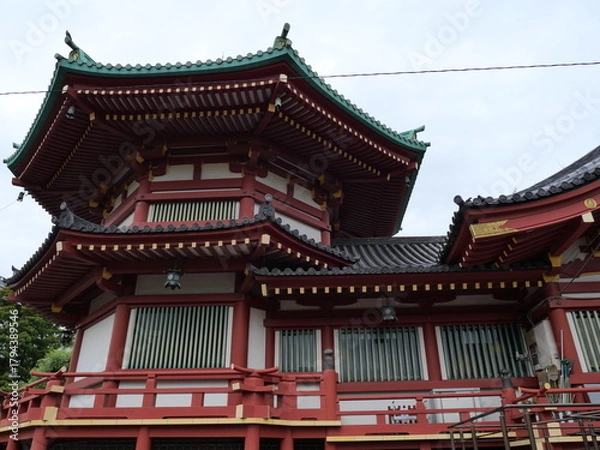 Obraz 曇り空と辨天堂