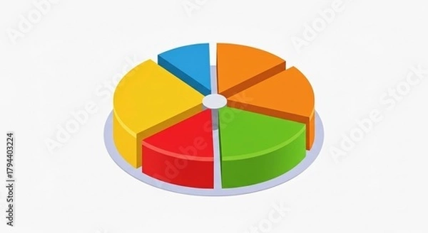 Fototapeta vector illustration of pie chart