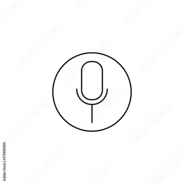 Fototapeta Continuous line sound wave music audio icon one art voice hand. Podcast wave line sound soundwave noise sketch drawn drawing doodle outline recording frequency vocal waveform microphone background