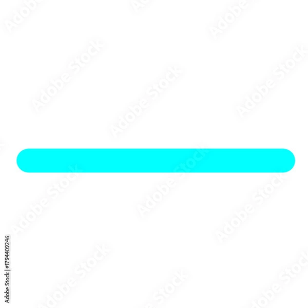 Fototapeta Horizontal Aqua Bar Simple Geometric Shape for Web Design and User Interface Elements
