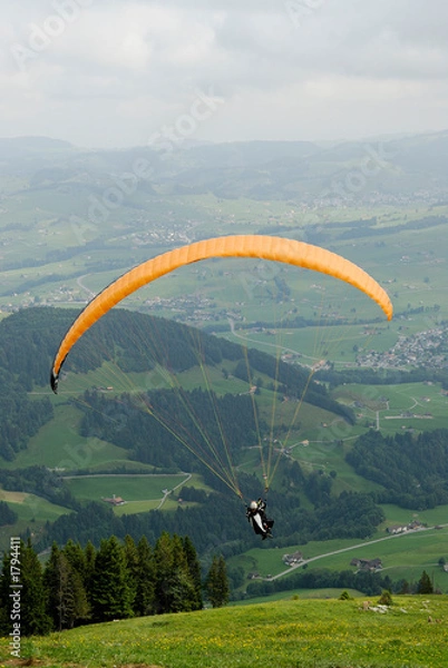 Fototapeta para sail glider taking off and in flight