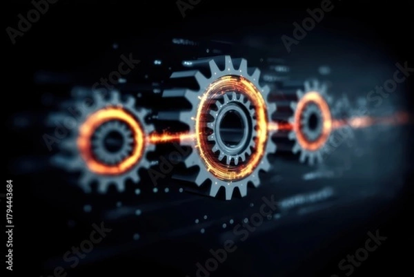 Fototapeta Thinking inspires partnership and program development to refine operation and deliver lasting organizational value