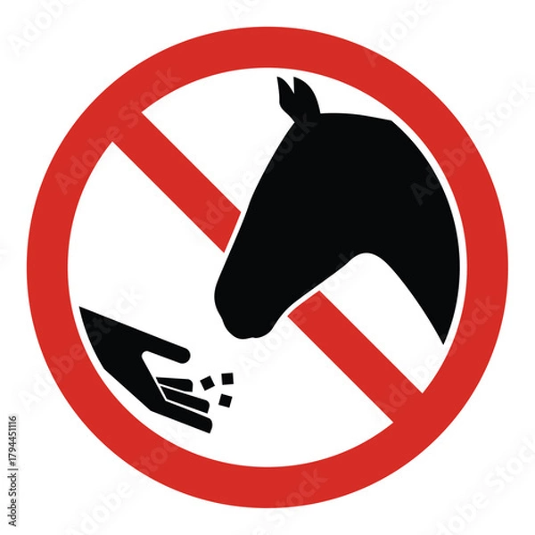 Obraz do not feed horse