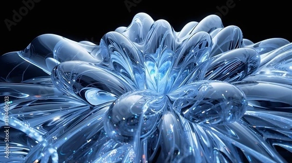 Fototapeta 湧き水の描写｜水源地の買い占めをイメージした抽象的な源泉