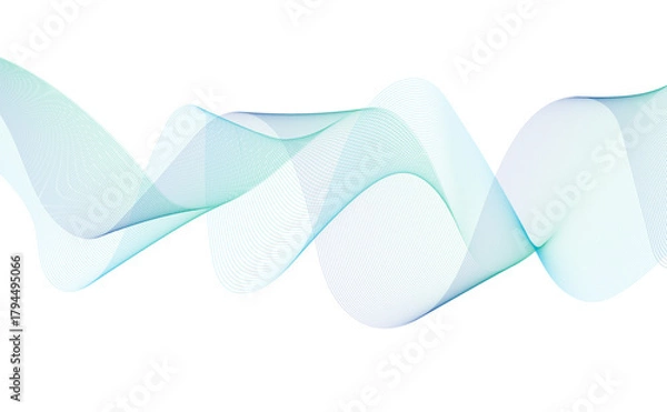 Obraz 密集した滑らかで美しい緑の流線