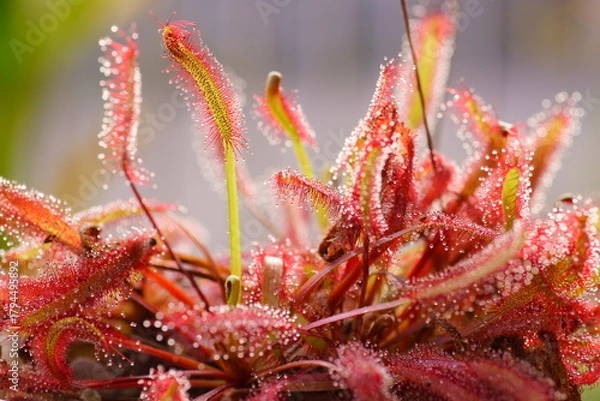 Fototapeta 晩秋のアフリカナガバノモウセンゴケ