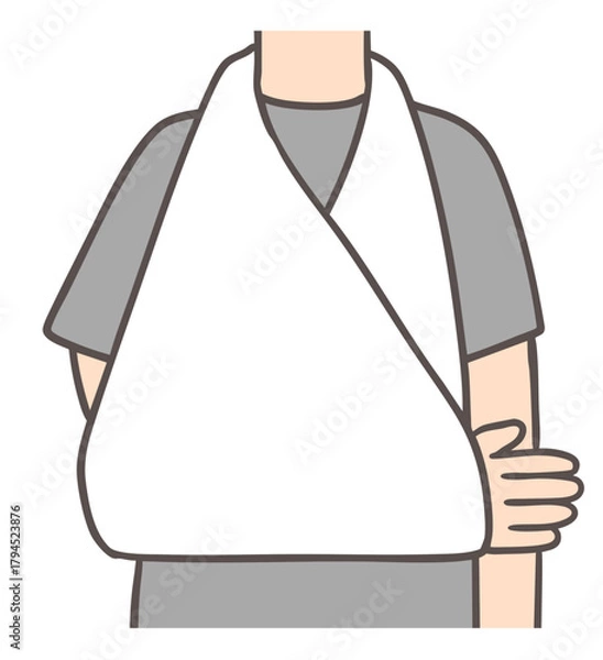 Obraz 応急処置の必需品、三角巾のイラスト