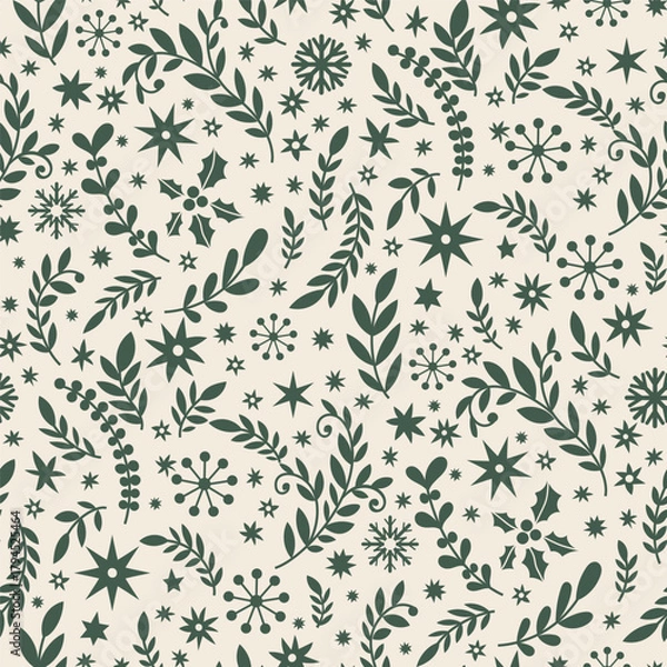 Obraz Light Botanical Winter Seamless Pattern