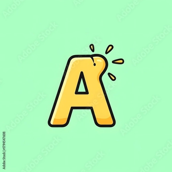 Fototapeta Playful Letter A Logo Design with a Unique Twist.