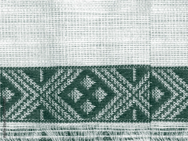 Obraz piece of green ethnic cloth with rough texture