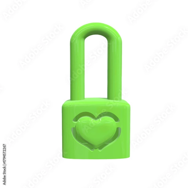 Obraz heart shaped padlock