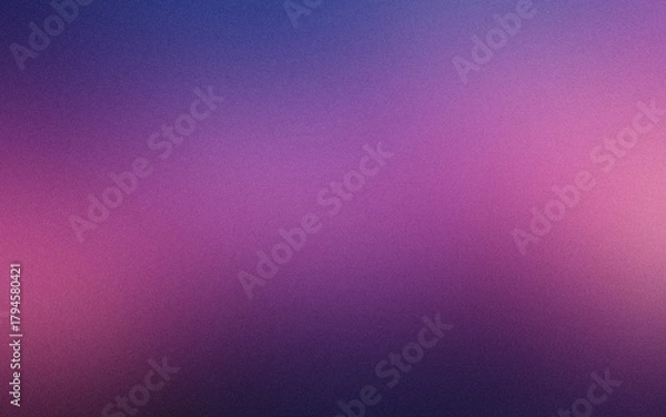 Fototapeta Abstract gradient background with purple blue grainy effect. Blurred texture with digital noise. 3D rendering