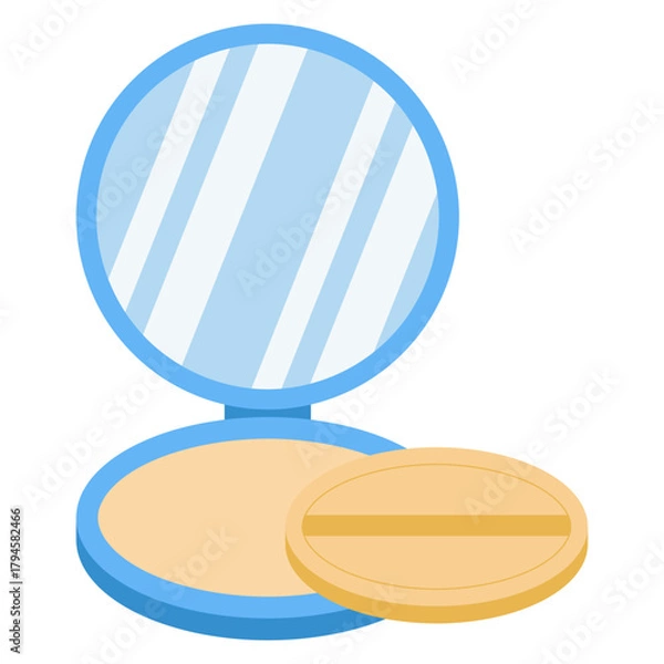 Fototapeta Vector illustration of compact powder