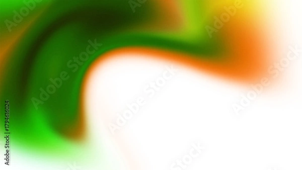 Obraz Bright Abstract Swirl of Green and Orange with Yellow Hues gradient