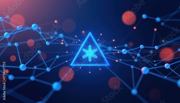 Fototapeta Modern Tech Abstract with Molecular Structure