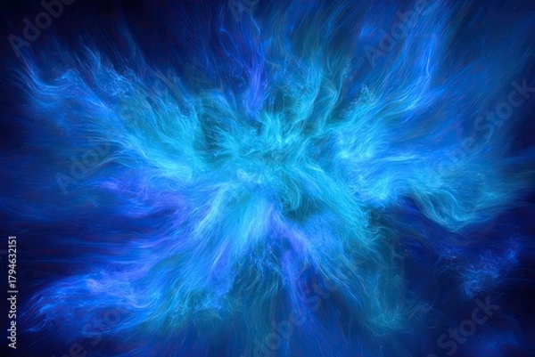 Fototapeta Abstract Blue Explosion Design