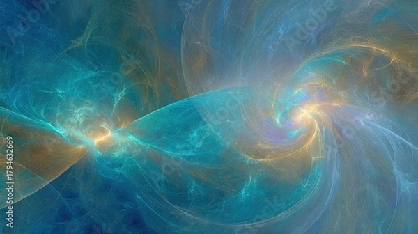 Fototapeta Abstract Spiral Galaxy Design With Vibrant Colors