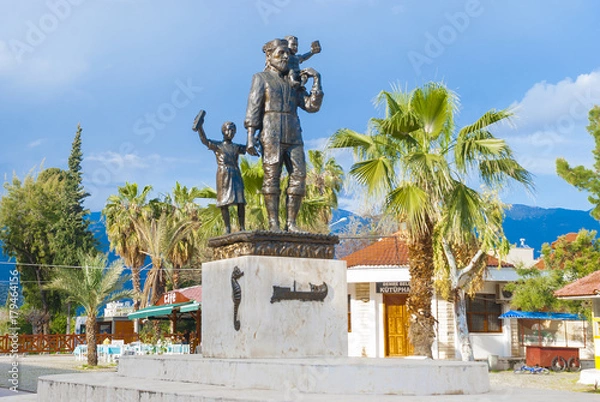 Fototapeta Demre, provinces of Antalya, Turkey -March 10, 2014:Monument to St. Nicholas of Myra in the city of Demre. Turkey