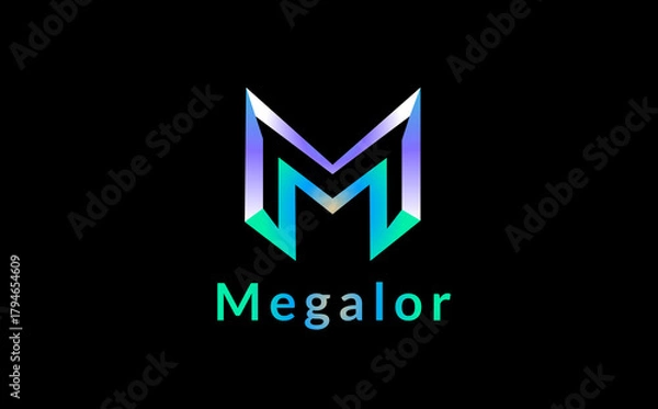 Obraz vector M logo design