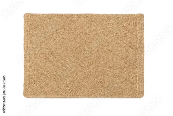 Fototapeta Beige terrycloth fabric mat with transparent background