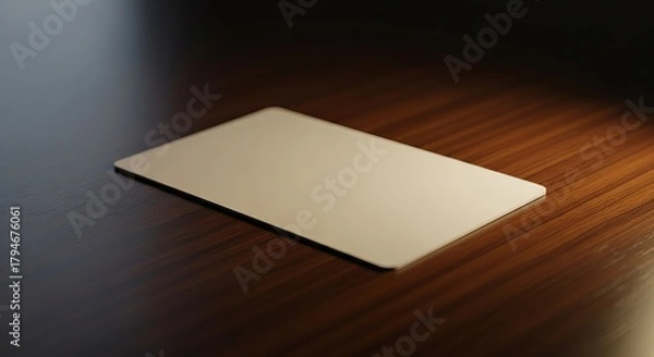 Fototapeta Minimalist Business Card Mockup on a Wooden Surface.