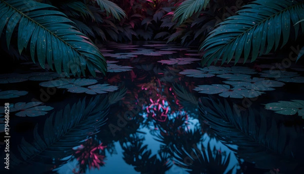 Fototapeta palm trees and blue sky