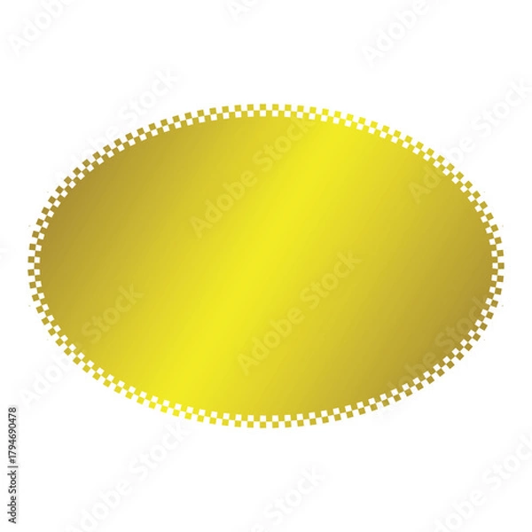 Obraz gold oval seal.eps