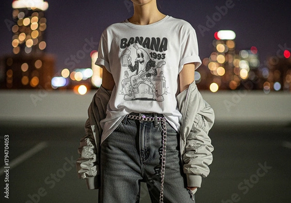 Fototapeta Tucked T-shirt Mockup