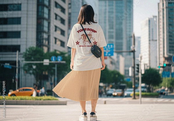 Fototapeta Loose T-shirt Mockup