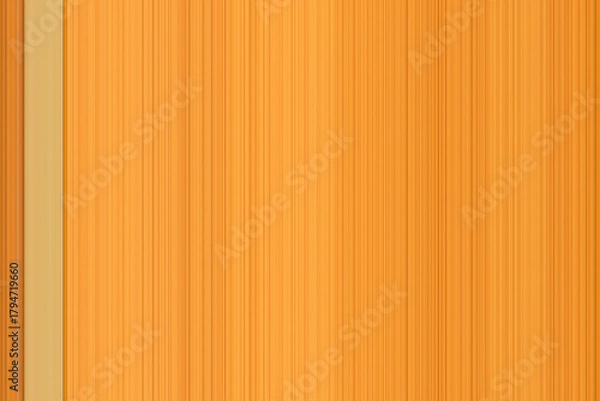 Obraz Orange wood texture background with vertical stripes and a thick gold line