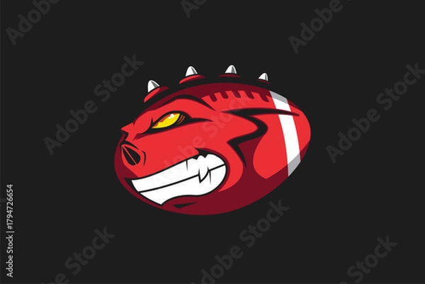 Obraz football monster vector image template