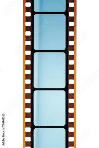Fototapeta Minimalist 35mm Film Strip with Empty Frames
