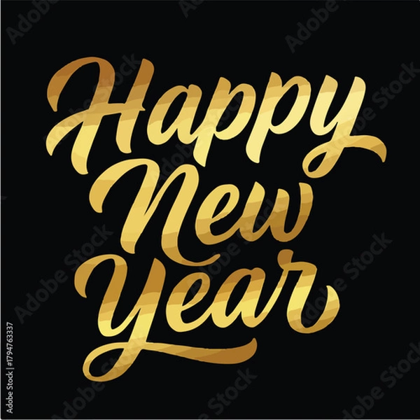 Fototapeta bold new year typography