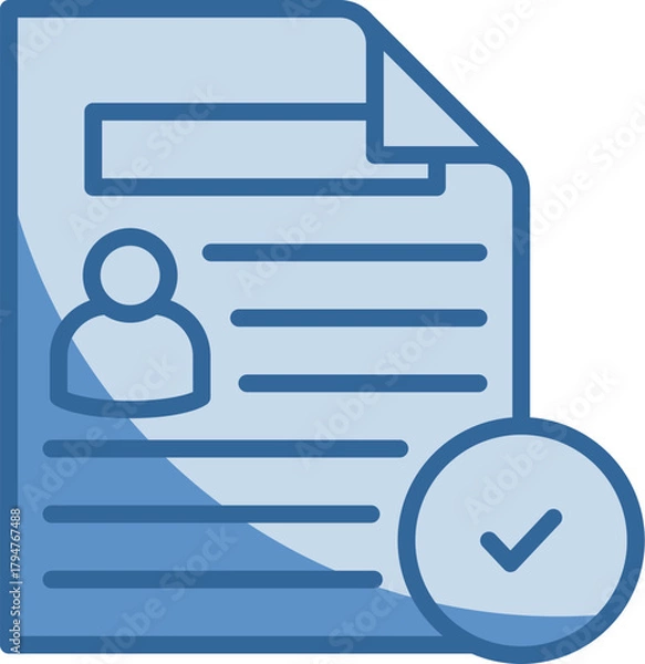 Fototapeta Resume Icon Element For Design