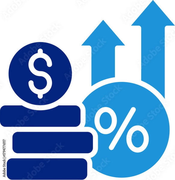 Fototapeta Interest Rate Icon Element For Design