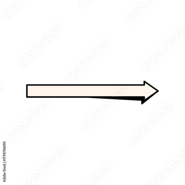 Obraz Simple Horizontal Doodle Arrow