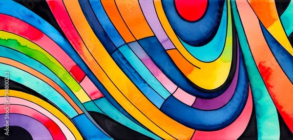 Obraz Bright multicolored background, abstract colorful pattern