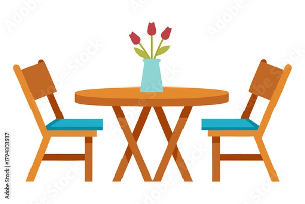 Obraz Table with chairs set