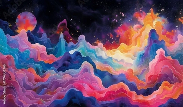 Obraz fire in the clouds