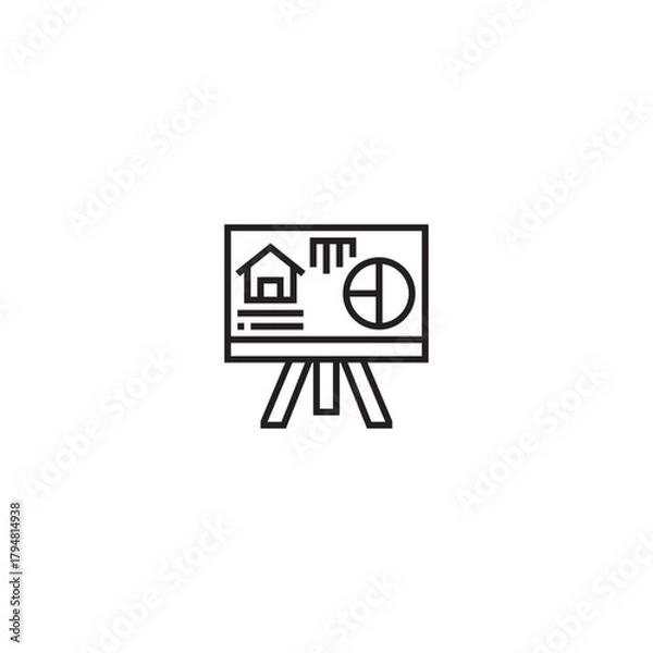 Obraz Business Presentation Board Chart Icon