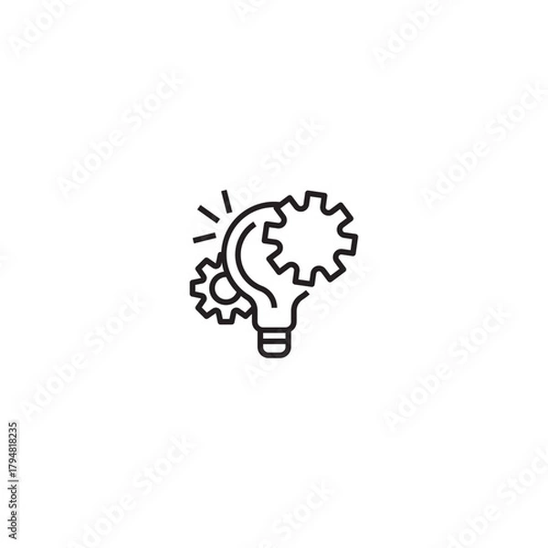 Obraz Creative Spark Gear Idea Icon