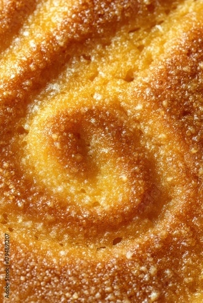 Fototapeta Swirls of cinnamon sugar and buttery dough create a mouthwatering pattern in a cozy kitchen