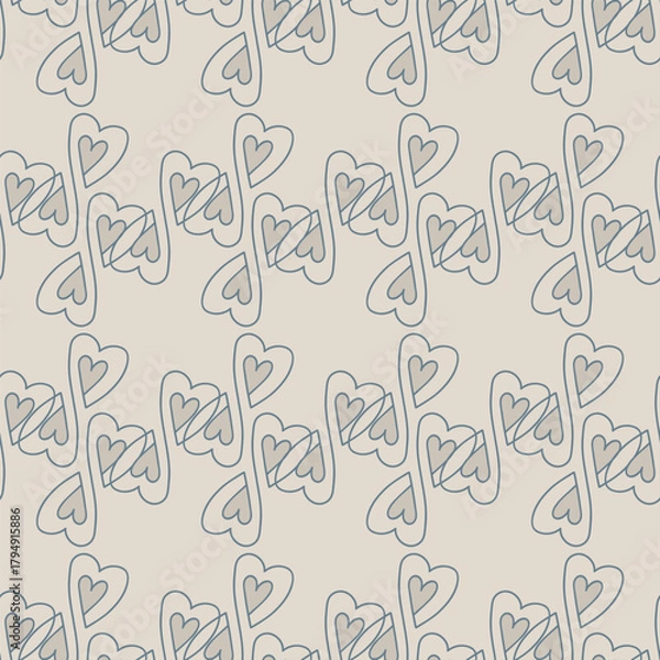 Obraz Seamless geometric pattern. Print for textile, fabric, covers, wallpapers, print, gift wrap, decoupage, scrapbooking, quilting. For fashion fabric. Retro stylization.