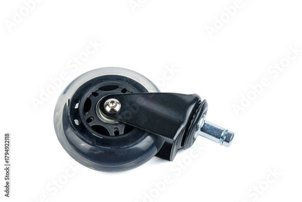 Obraz Industrial roller wheel isolated on white