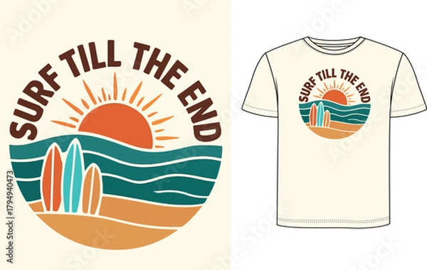 Obraz Surfing illustration