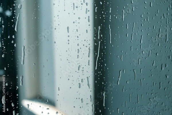 Fototapeta City View Rain Window Texture