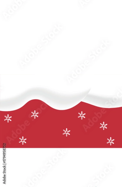 Obraz Christmas winter background with snowflakes