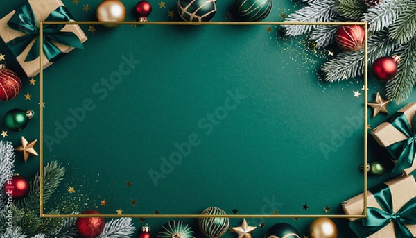 Obraz Cozy Christmas Frame with Clean Background